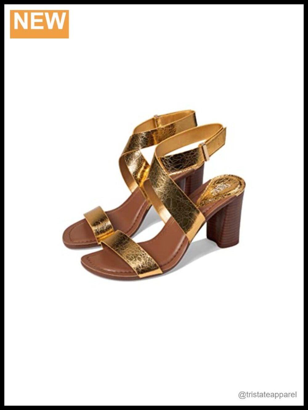 Faux Leather Heeled Sandal with Adjustable Ankle Strap Block Heel
